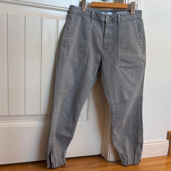 7 For All Mankind Denim - 7 For All Mankind Gray Ankle Jeans